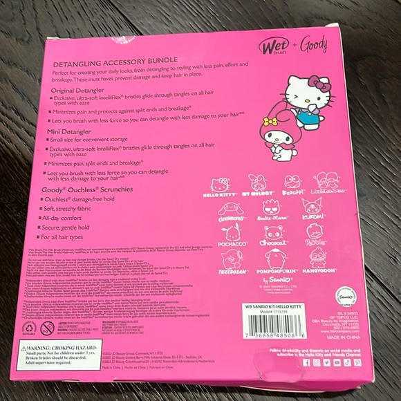 🆕 Wet Brush + Goody Detangling Bundle Hello Kitty - Picture 2 of 7